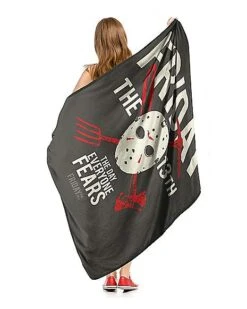 Camp Crystal Lake Fleece Blanket - Friday The 13th 7 Camp Crystal Lake Fleece Blanket - Friday The 13th -Halloween Decoration Shop 01594126 c