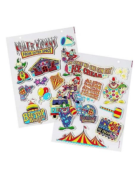 Killer Klowns From Outer Space Gel Clings - 2 Pack 3 Killer Klowns From Outer Space Gel Clings - 2 Pack