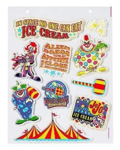 Killer Klowns From Outer Space Gel Clings - 2 Pack 7 Killer Klowns From Outer Space Gel Clings - 2 Pack -Halloween Decoration Shop 01598283 b
