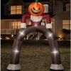 12 Ft Light-Up Pumpkin Scarecrow Inflatable Archway -Halloween Decoration Shop 01602218 a