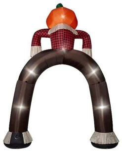 12 Ft Light-Up Pumpkin Scarecrow Inflatable Archway -Halloween Decoration Shop 01602218 c