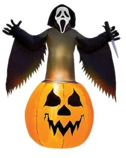 6 Ft Light-Up Ghost Face Inflatable