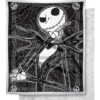 Dark Cover Jack Skellington Fleece Blanket - The Nightmare Before Chri -Halloween Decoration Shop 03382215 a