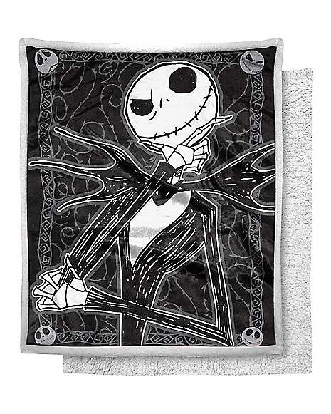 Dark Cover Jack Skellington Fleece Blanket - The Nightmare Before Chri 3 Dark Cover Jack Skellington Fleece Blanket - The Nightmare Before Chri