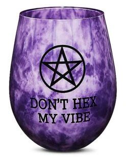 Don't Hex My Vibe Stemless Wine Glass - 22 Oz.