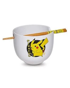 Pikachu Bowl With Chopsticks 20 Oz. - Pokemon