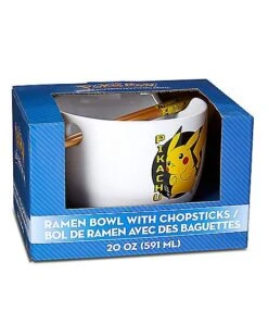 Pikachu Bowl With Chopsticks 20 Oz. - Pokemon 12 Pikachu Bowl With Chopsticks 20 Oz. - Pokemon -Halloween Decoration Shop 03736493 e