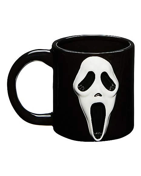 Molded Ghost Face Coffee Mug - 16 Oz. 3 Molded Ghost Face Coffee Mug - 16 Oz.