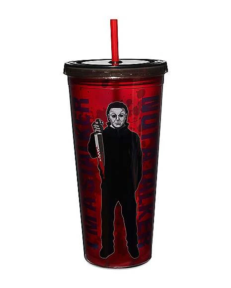 Michael Myers Stalker Cup With Straw 20 Oz. - Halloween 3 Michael Myers Stalker Cup With Straw 20 Oz. - Halloween