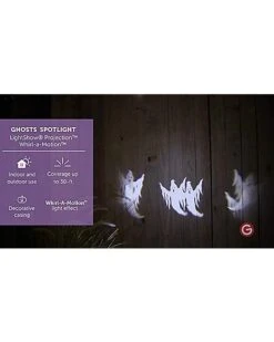 Whirl-A-Motion LED White Ghost Projection Spotlight -Halloween Decoration Shop 07319783 AVS