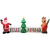 4 Ft Light Up Feliz Navidad Inflatable Decoration -Halloween Decoration Shop 07514565 a