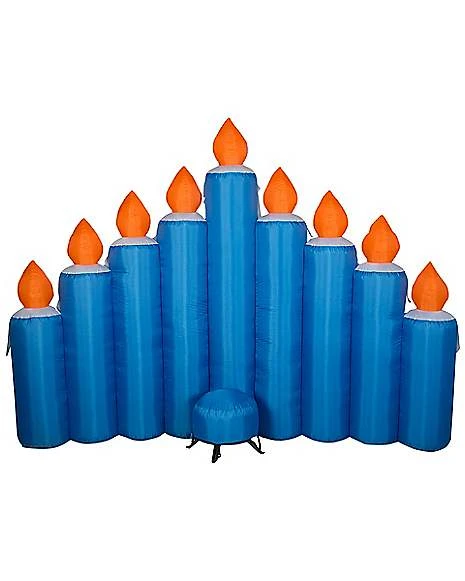 8.9 Ft. Hanukkah Candles Inflatable Decoration 4 8.9 Ft. Hanukkah Candles Inflatable Decoration - Image 2