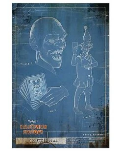 Spirit Halloween Factory Animatronic Blueprint Posters - 4 Pack -Halloween Decoration Shop 07639347 c