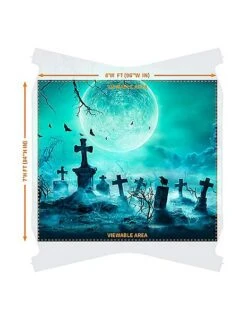 Reaper Graveyard Garage Single Door Cover -Halloween Decoration Shop 07649296 c