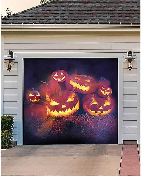 Evil Pumpkins Garage Single Door Cover 4 Evil Pumpkins Garage Single Door Cover - Image 2