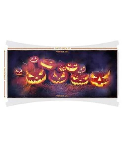 Evil Pumpkins Garage Double Door Cover -Halloween Decoration Shop 07649312 c