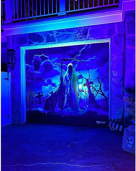 Haunted Reaper Garage Single Door Cover 3 Haunted Reaper Garage Single Door Cover