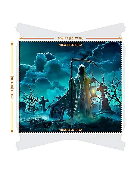 Haunted Reaper Garage Single Door Cover 5 Haunted Reaper Garage Single Door Cover - Image 3
