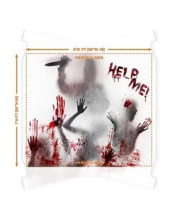 Bloody Hands Garage Single Door Cover -Halloween Decoration Shop 07649338 c
