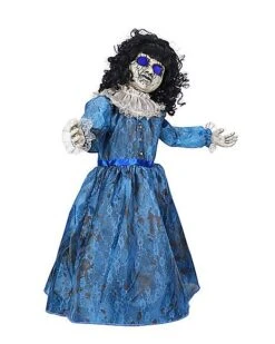 3 Ft Roaming Antique Doll Animatronic -Halloween Decoration Shop 07651979 c